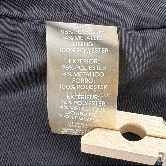 Calvin Klein Tweed Open Front Jacket Size 16 Red White Black Metallic Sequins - Picture 11 of 14